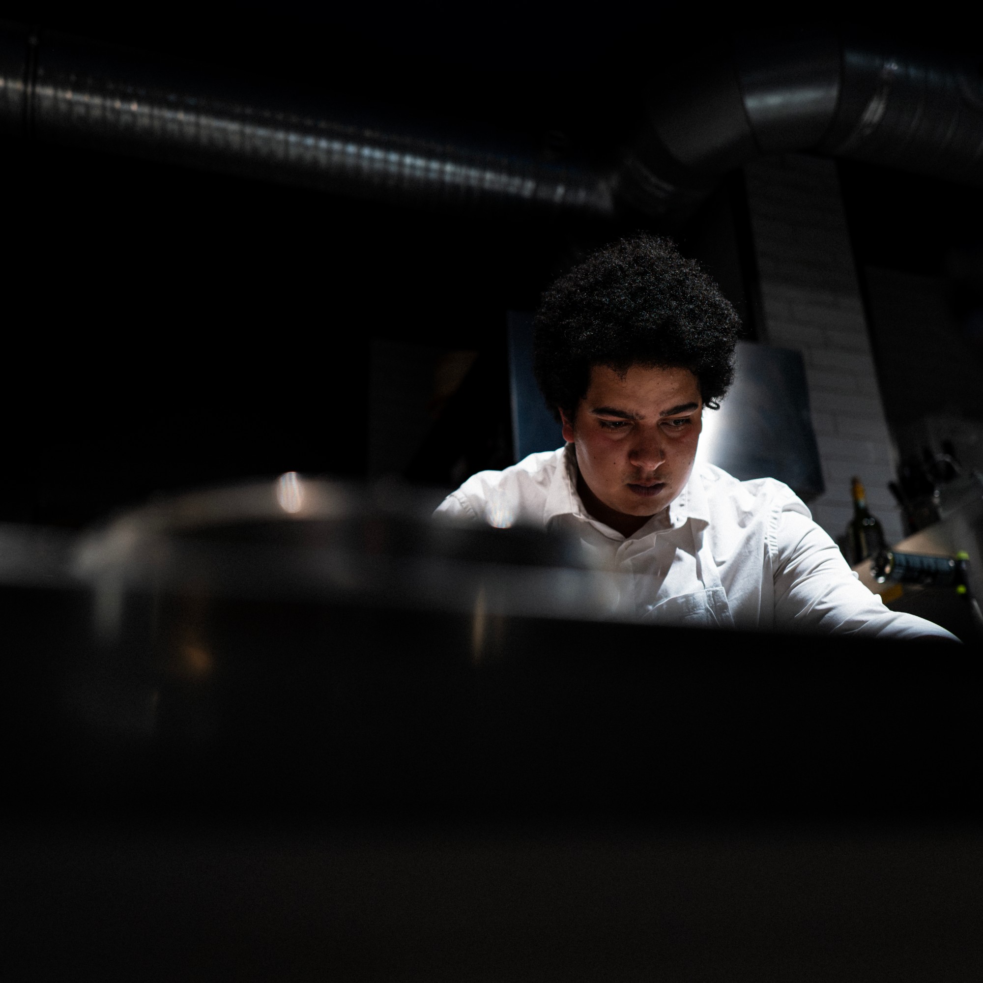 Chef at work during service