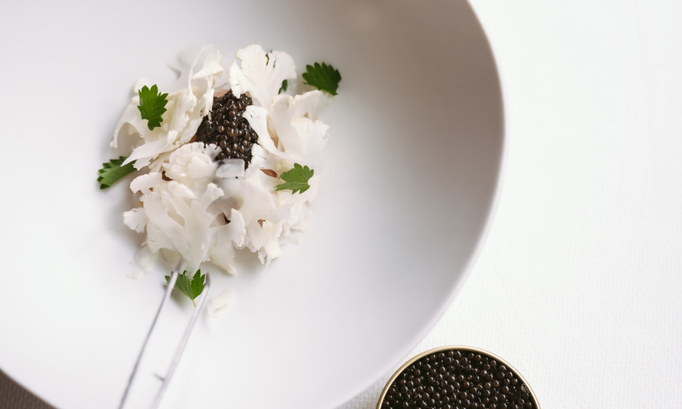 Fine dining plate at Yoshinori, Paris